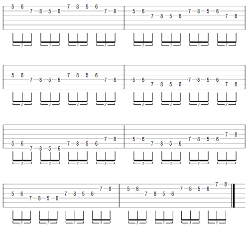 triplet exercise tab